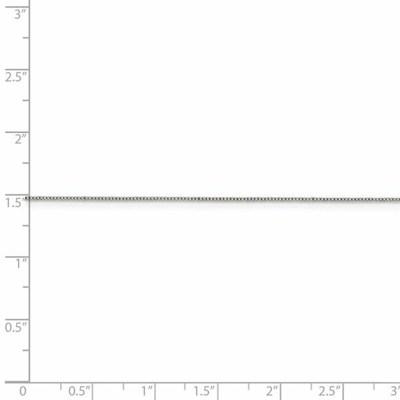 0.6mm, Sterling Silver, Solid Box Chain Necklace, 16 Inch - Picture 5 of 8